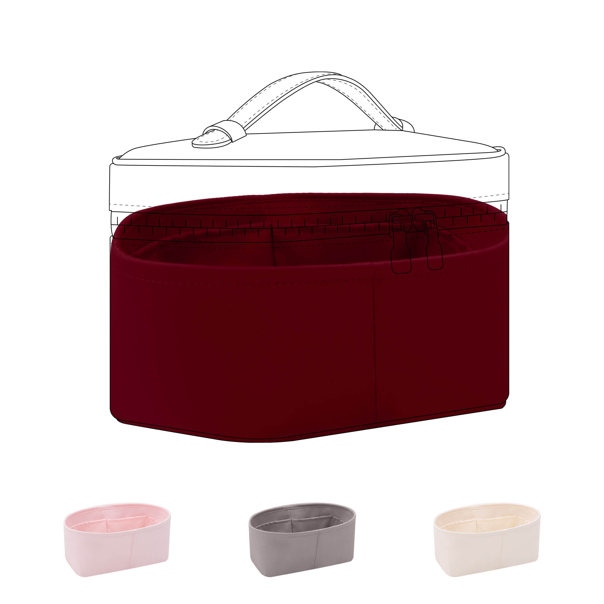 Luxury Bags Lv - Organizador de bolsos de seda DGAZ