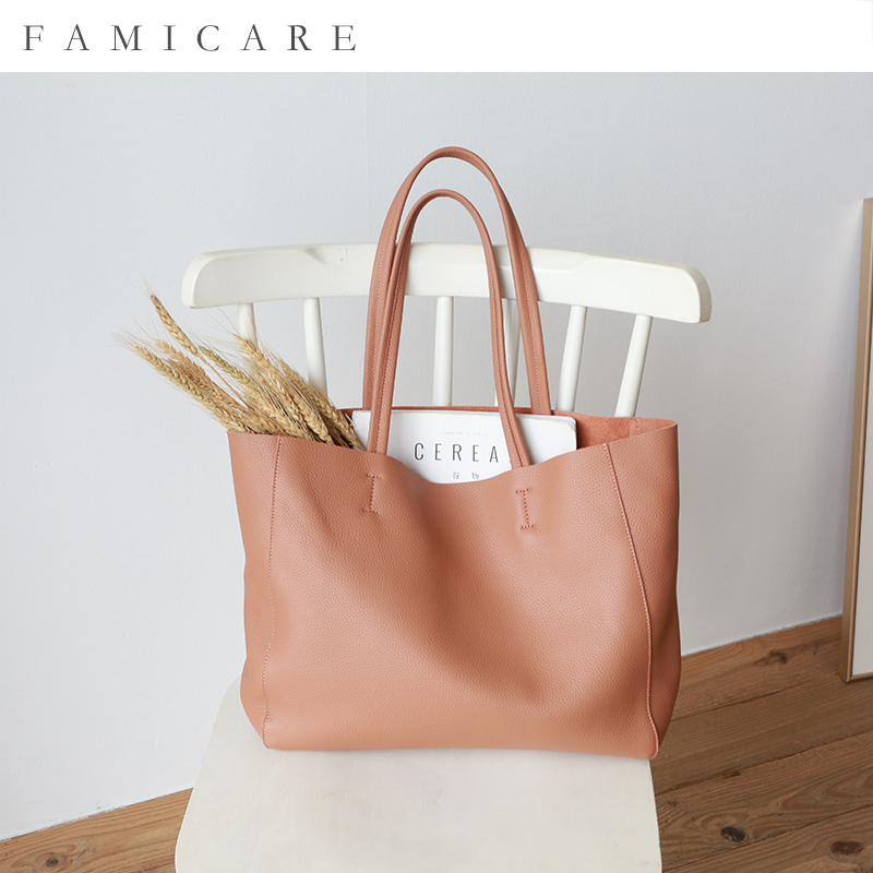 Luxury Bags Tote - Bolso de mano de cuero genuino