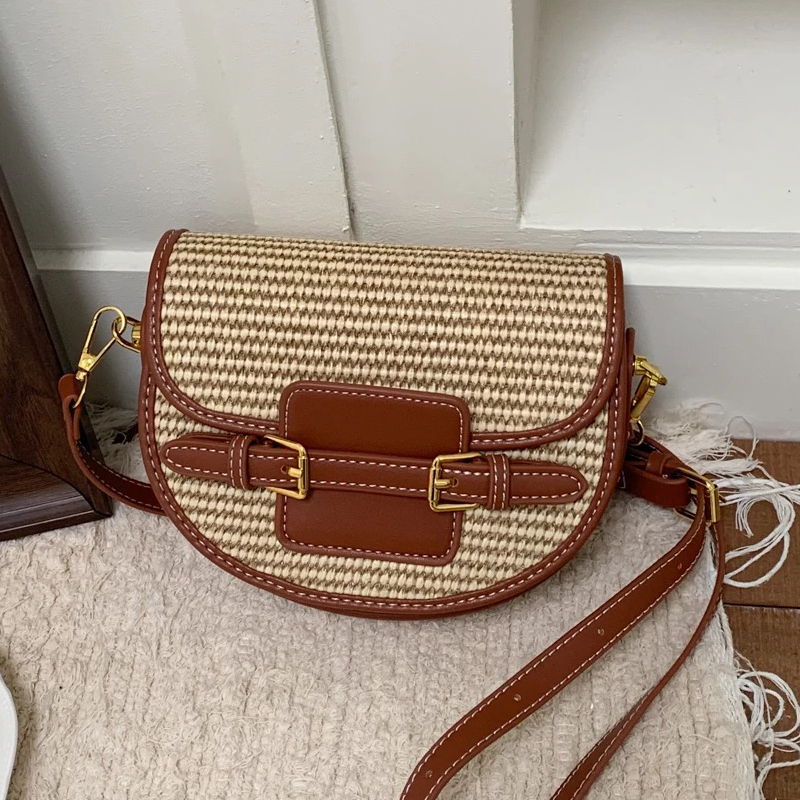 Luxury Bags Mini - Mini bolsas de sillín de paja