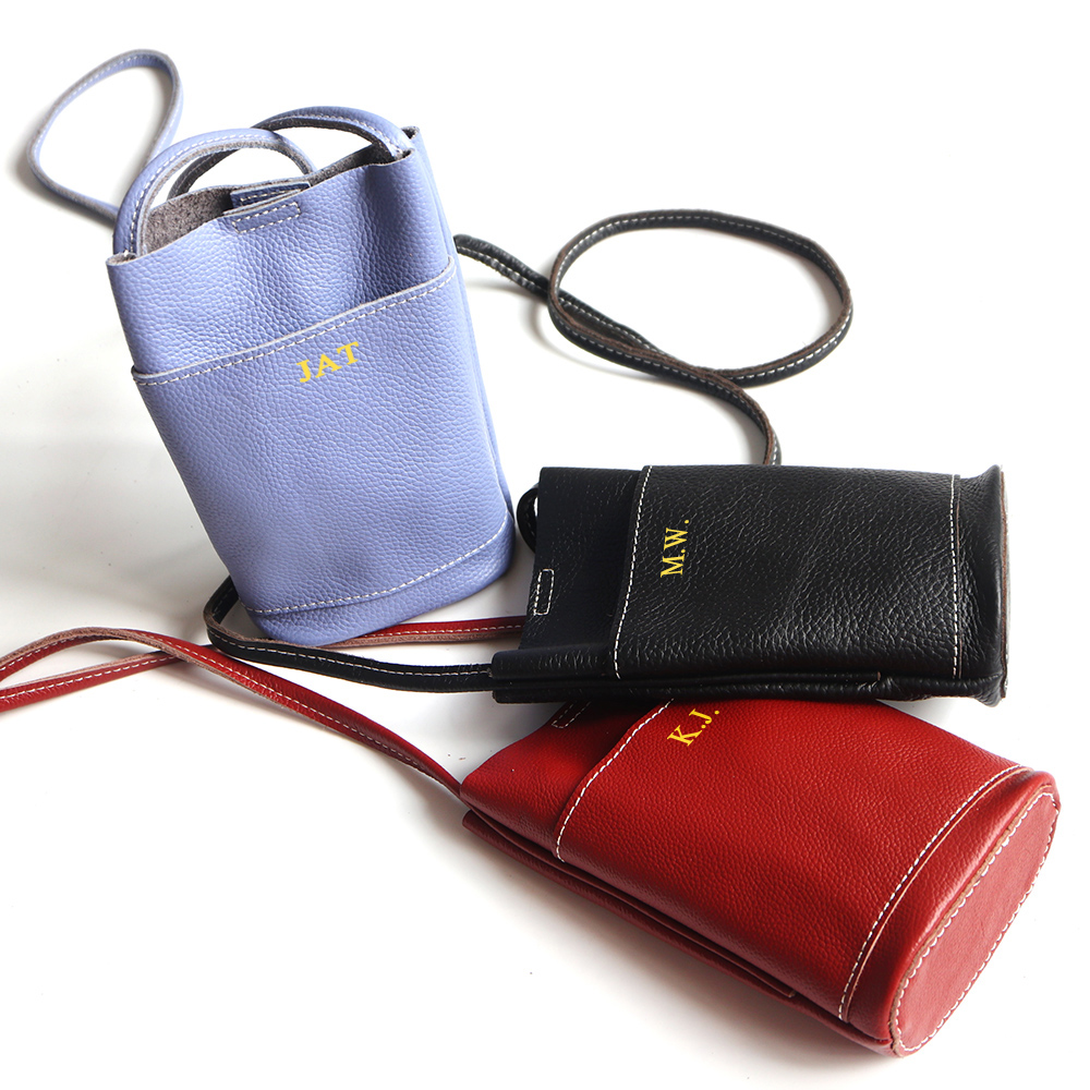 Bolso para teléfono de piel de - Luxury Bags Names reseña y precio